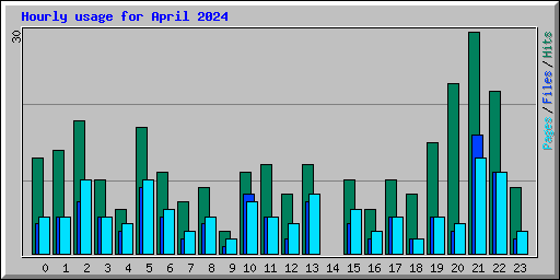 Hourly usage for April 2024