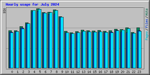 Hourly usage for July 2024